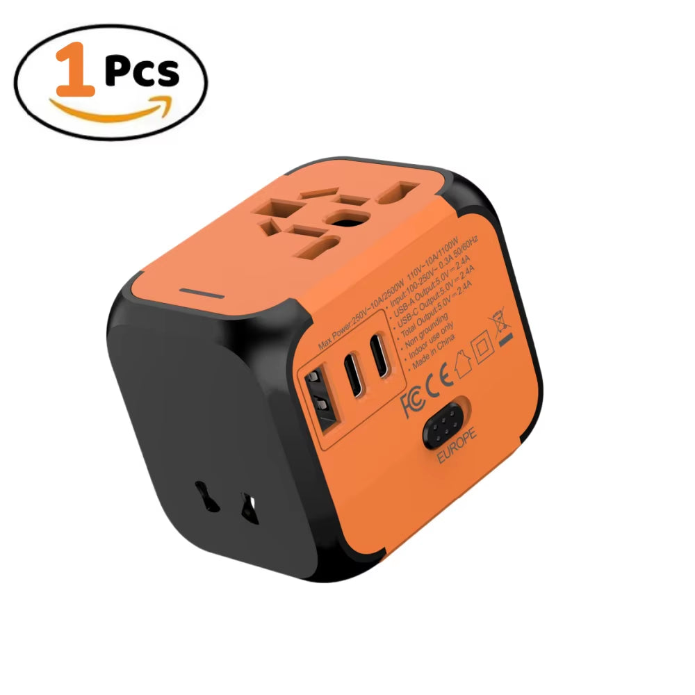 Universal Travel Adapter – Multi-Plug 220V to 5V USB Charger