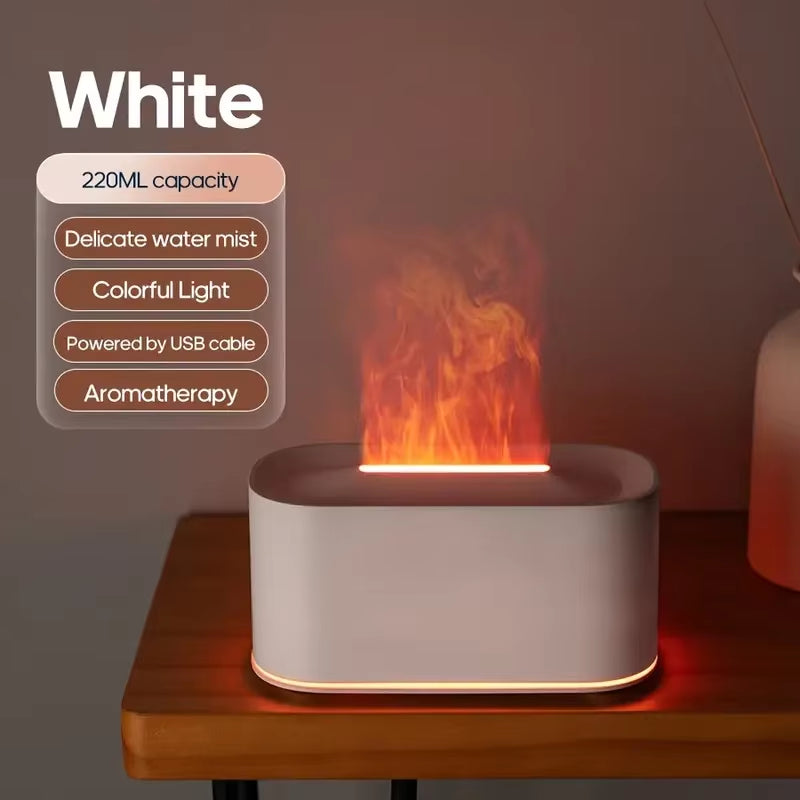 Colorful Flames Air Humidifier Essential Oils Humidifiers Flame Aroma Humidifier Fragrance Diffuser Home Aromatherapy Diffuser