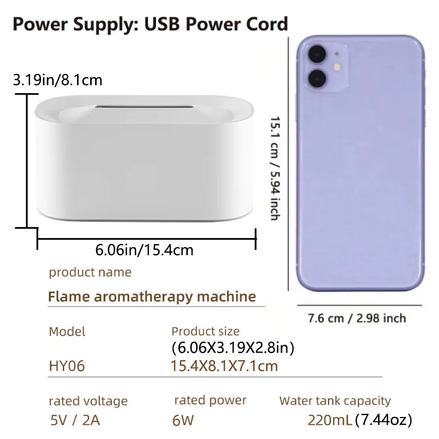 Colorful Flames Air Humidifier Essential Oils Humidifiers Flame Aroma Humidifier Fragrance Diffuser Home Aromatherapy Diffuser