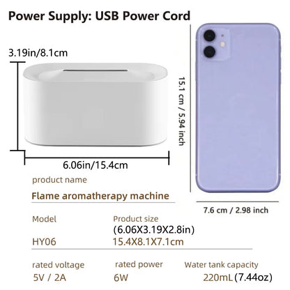 Colorful Flames Air Humidifier Essential Oils Humidifiers Flame Aroma Humidifier Fragrance Diffuser Home Aromatherapy Diffuser