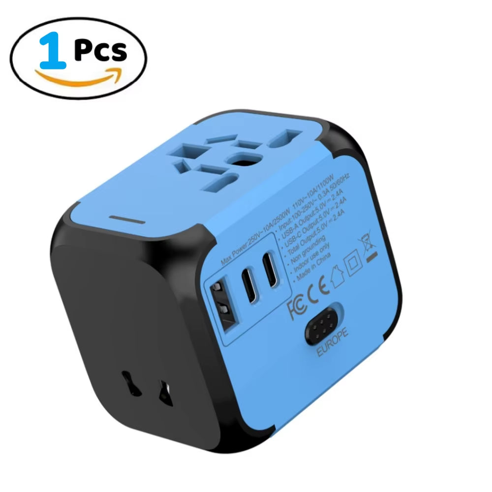 Universal Travel Adapter – Multi-Plug 220V to 5V USB Charger