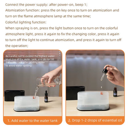 Colorful Flames Air Humidifier Essential Oils Humidifiers Flame Aroma Humidifier Fragrance Diffuser Home Aromatherapy Diffuser