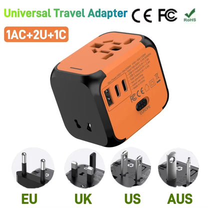 Universal Travel Adapter – Multi-Plug 220V to 5V USB Charger