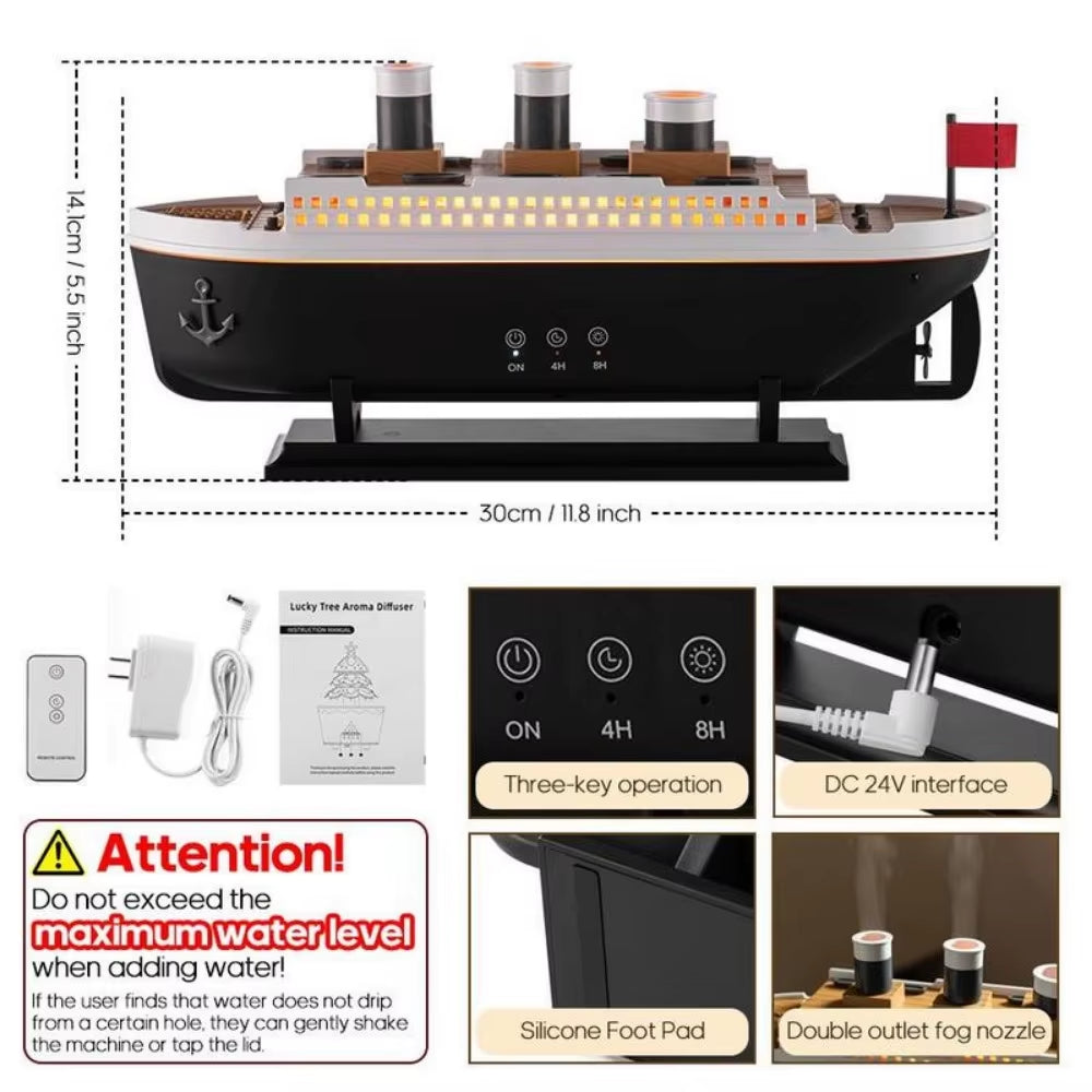 Titanic Ship Model 250ml Remote Control Humidifier