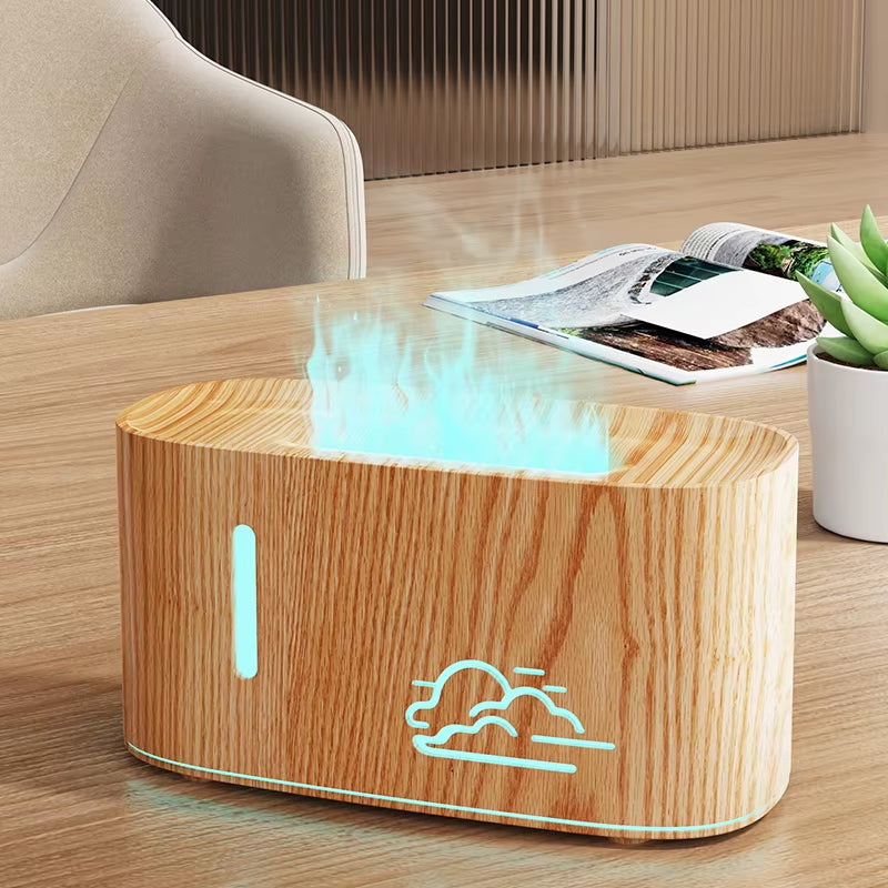 Colorful Flames Air Humidifier Essential Oils Humidifiers Flame Aroma Humidifier Fragrance Diffuser Home Aromatherapy Diffuser